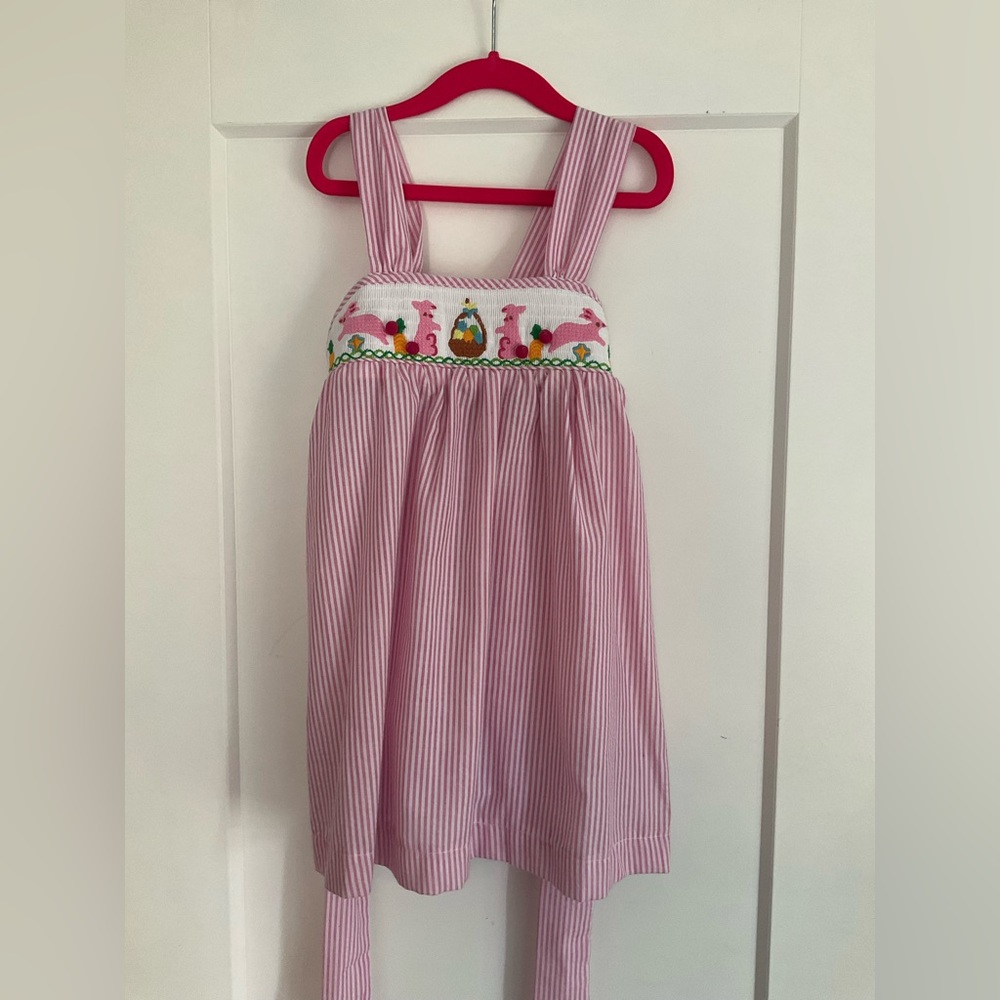 EUC Lil Cactus size 4T smocked tank Easter dress
